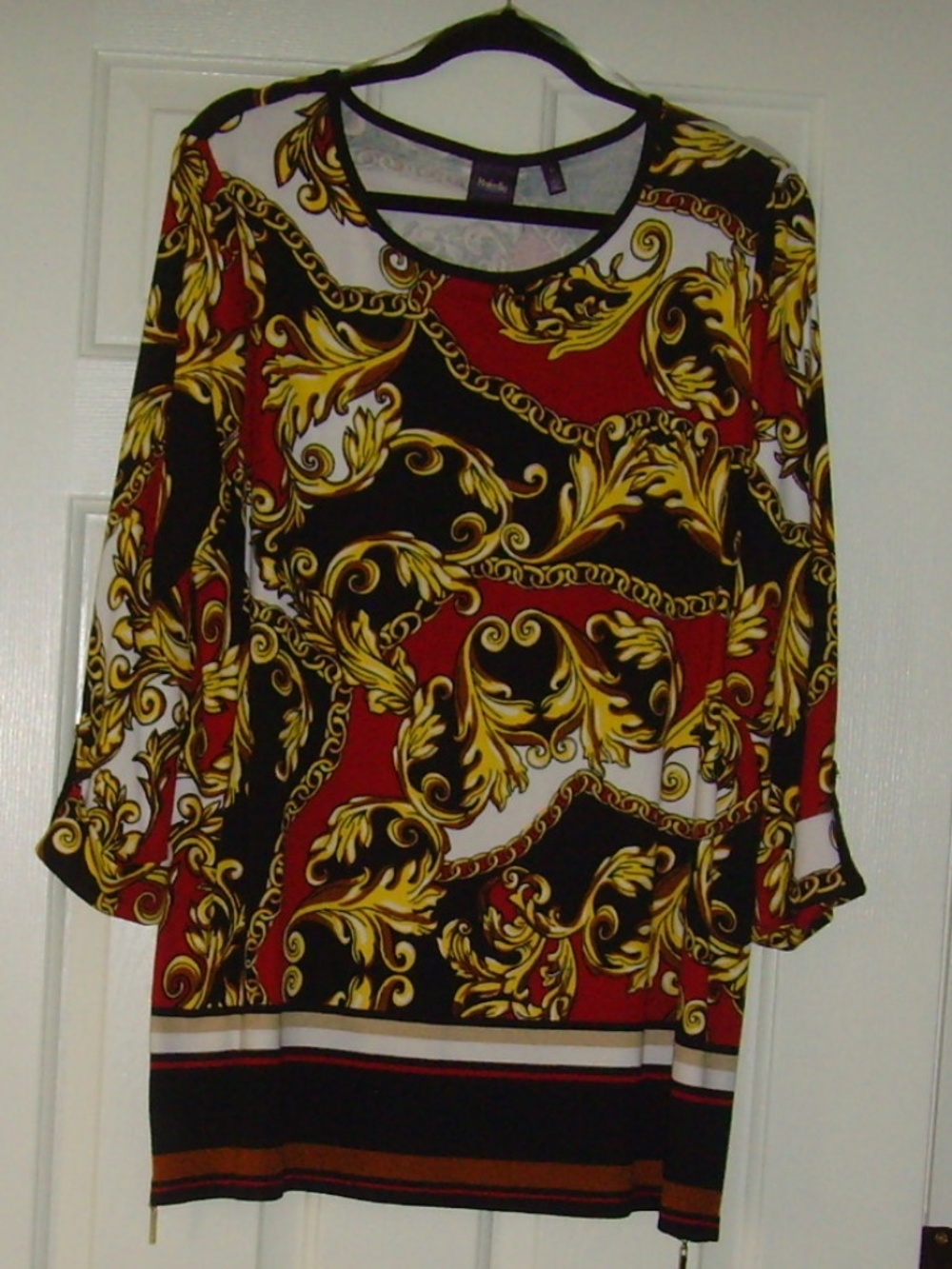 RAFAELLA 2X BRAND NEW LONG SLEEVE 100% Cotton Printed Tunic